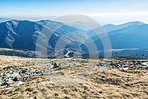 Lift station in Low Tatras mountains, cable car to the Chopok pe