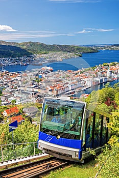 Lift to Floyen from Bergen Norway