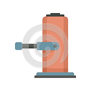 Lifter jack-screw icon flat isolated vector