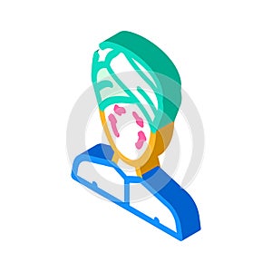 lifting facial skin isometric icon vector illustration