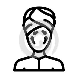 lifting facial skin line icon vector illustration