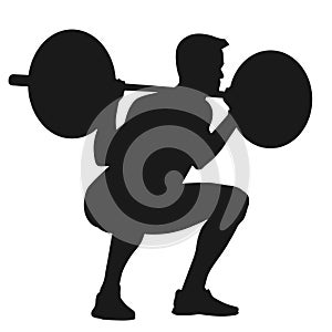 Lifting weights vector illustration by crafteroks