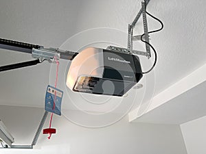 A Liftmaster automatic garage door opener in a newly built home in Orlando, Florida