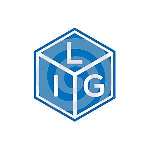 LIG letter logo design on black background. LIG creative initials letter logo concept. LIG letter design