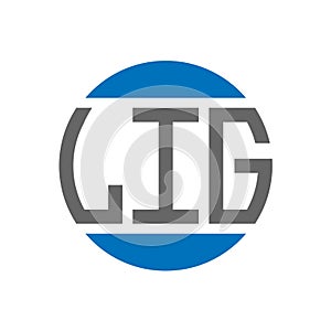 LIG letter logo design on white background. LIG creative initials circle logo concept. LIG letter design