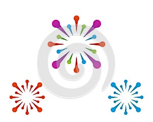 light 1 firework logo icon template