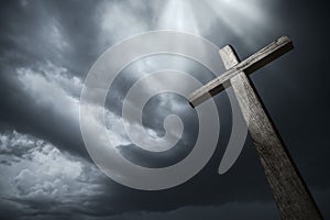 Light from above on a cross
