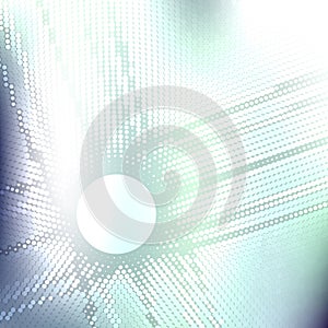 Light abstract dotted background with circle. Graphic pattern
