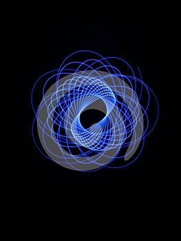 Light abstract forms symmetrical round different colors