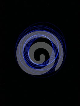 Light abstract forms symmetrical round different colors