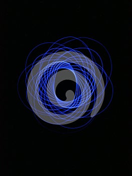 Light abstract forms symmetrical round different colors