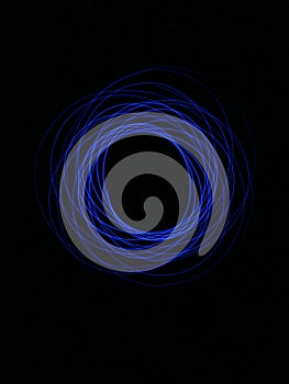 Light abstract forms symmetrical round different colors