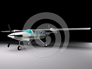 Light aircraft,3d render
