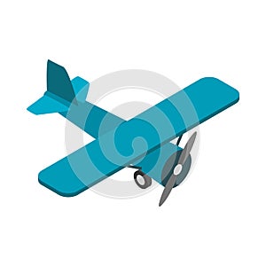 Light aircraft icon, isometric 3d style