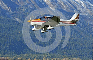 Light aircraft in the mountains