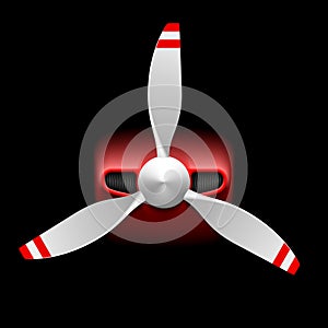 Light aircraft with propeller