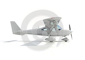 Light aircraft with single propeller