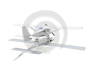 Light aircraft with single propeller