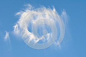 Light and airy cloudscape, white clouds and blue sky as a nature background