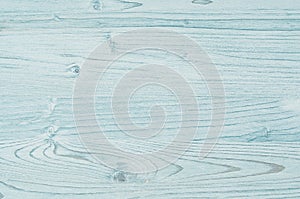 Light aqua blue vintage wood texture. Top view, wooden board.