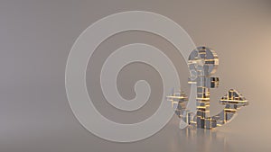 light background 3d rendering symbol of anchor icon