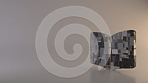 light background 3d rendering symbol of book open icon