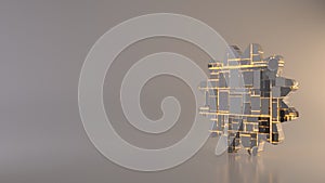 light background 3d rendering symbol of certificate badge icon