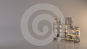 light background 3d rendering symbol of city icon