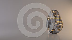 light background 3d rendering symbol of egg icon