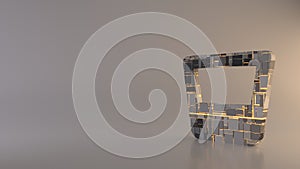 light background 3d rendering symbol of glass whiskey icon