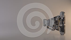 light background 3d rendering symbol of megaphone icon