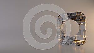 light background 3d rendering symbol of message icon