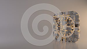 light background 3d rendering symbol of safari icon