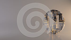 light background 3d rendering symbol of skip icon