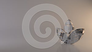light background 3d rendering symbol of spa icon