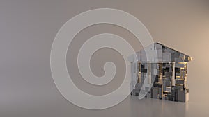 light background 3d rendering symbol of temple icon