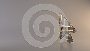 light background 3d rendering symbol of mouse pointer icon