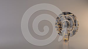 light background 3d rendering symbol of podcast icon