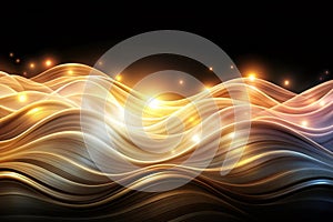 Light background with soft waves on black background