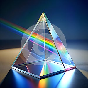 Light Beam Through Glass Prism