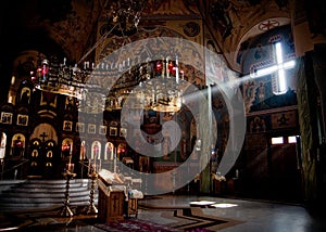 Light beam in Orthodox Church