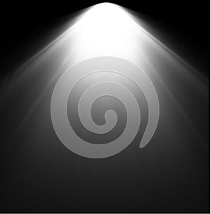 Light Beam From Projector. Vector illustration photo