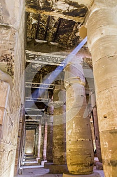 Light beam in the Temple of Seti I (Great Temple of Abydos), Egy