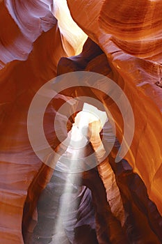 Light beam in Upper Antelope Canyon, Arizona