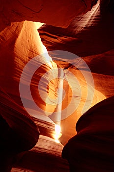 Light beams in Antelope Canyon,Arizona