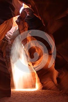 Light beams at Antelope Canyon in Arizona USA