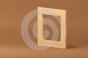 Light beige 3d squared frame isometric wall background for commercial advertising vector