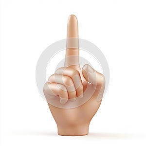 3D Render of a Hand Pointing Upward: A Simple Gesture