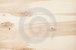 Light beige plywood vintage wood texture. Top view, wooden board. photo