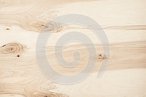 Light beige plywood vintage wood texture. Top view, wooden board.